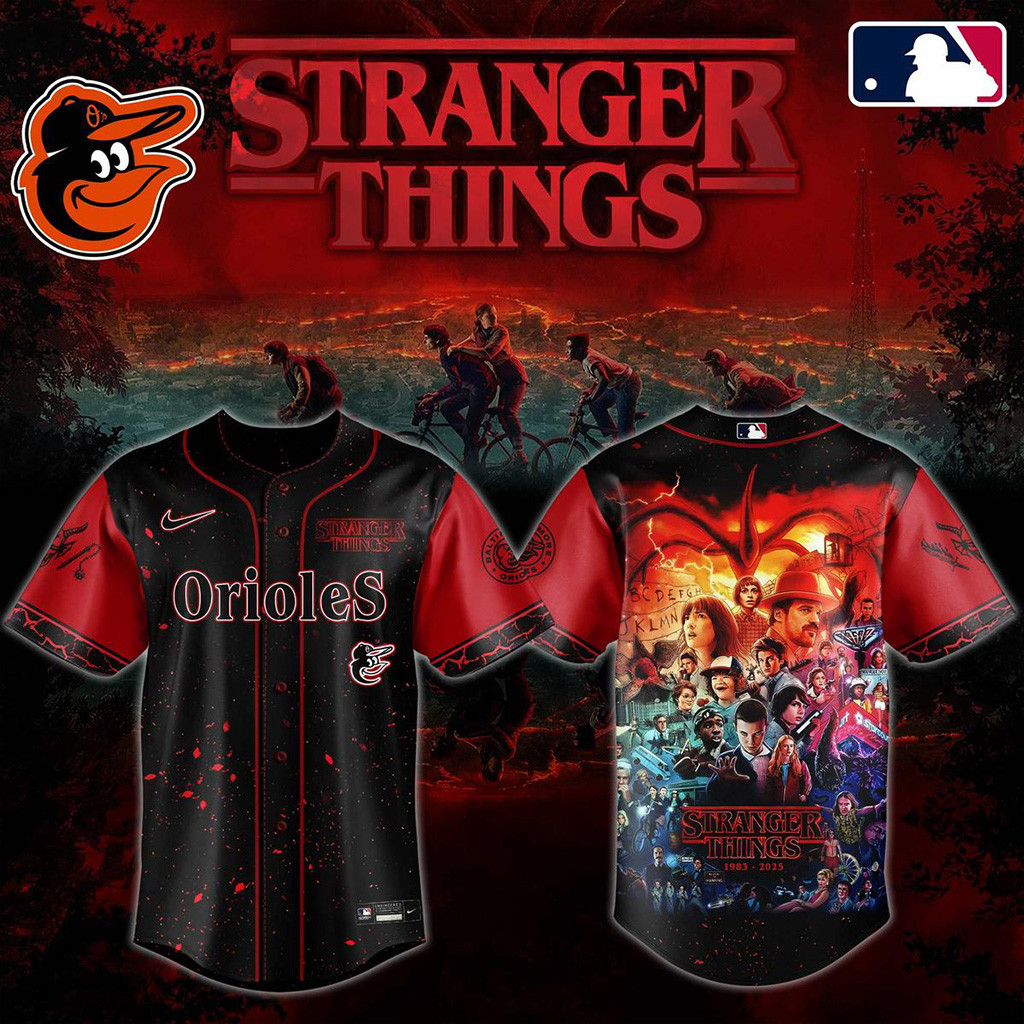 Stranger Things 5 Final Season Mix Baltimore Orioles 2025 Jersey Orioles Merch Fans Gifts
