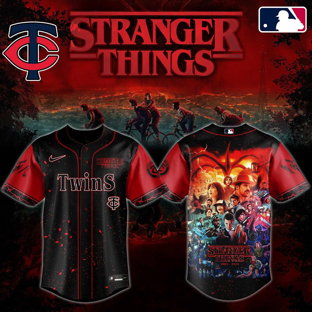 Stranger Things 5 Final Season Mix Minnesota Twins 2025 Jersey Minnesota Twins Merch Dad Gifts