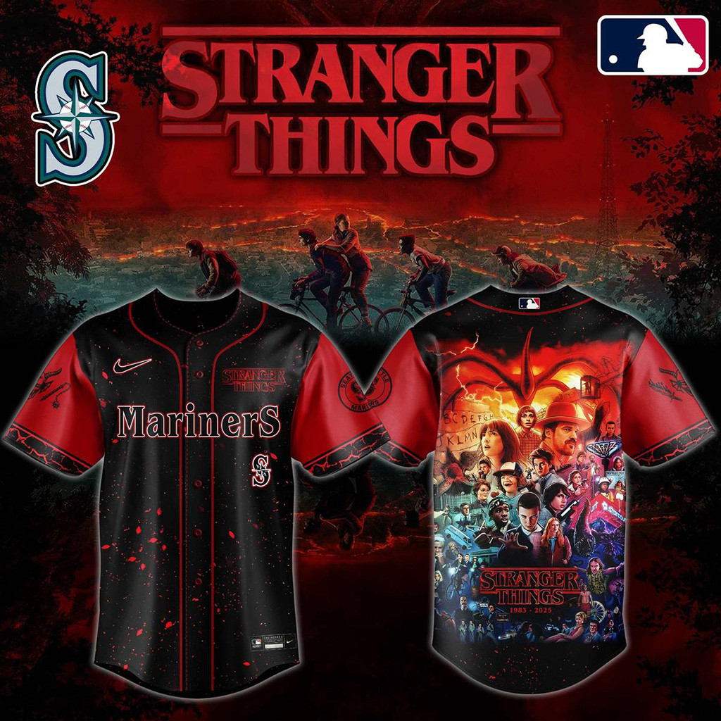Stranger Things 5 Final Season Mix Seattle Mariners 2025 Jersey Seattle Mariners Merch Gifts