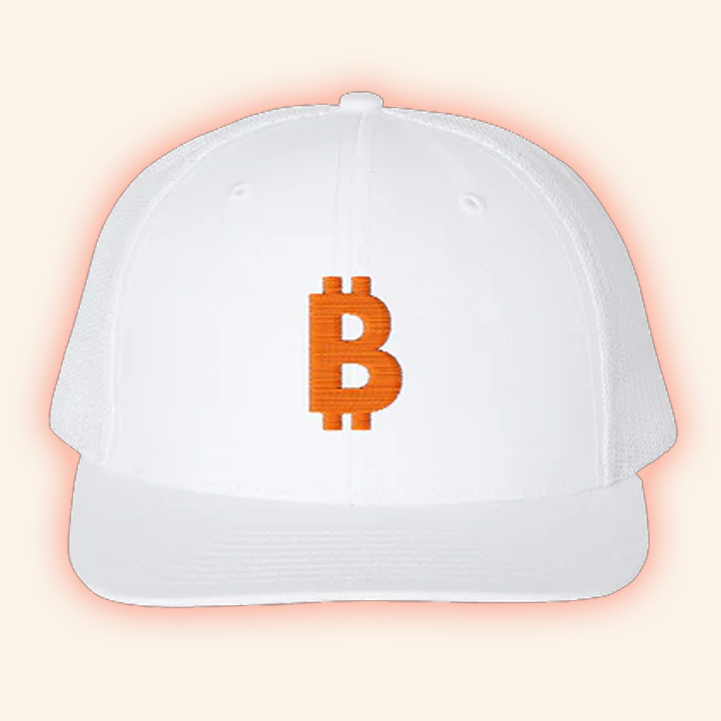 Strategy Merch Bitcoin Embroidered Trucker Snapback Hat Birthday Gift Ideas For Husband