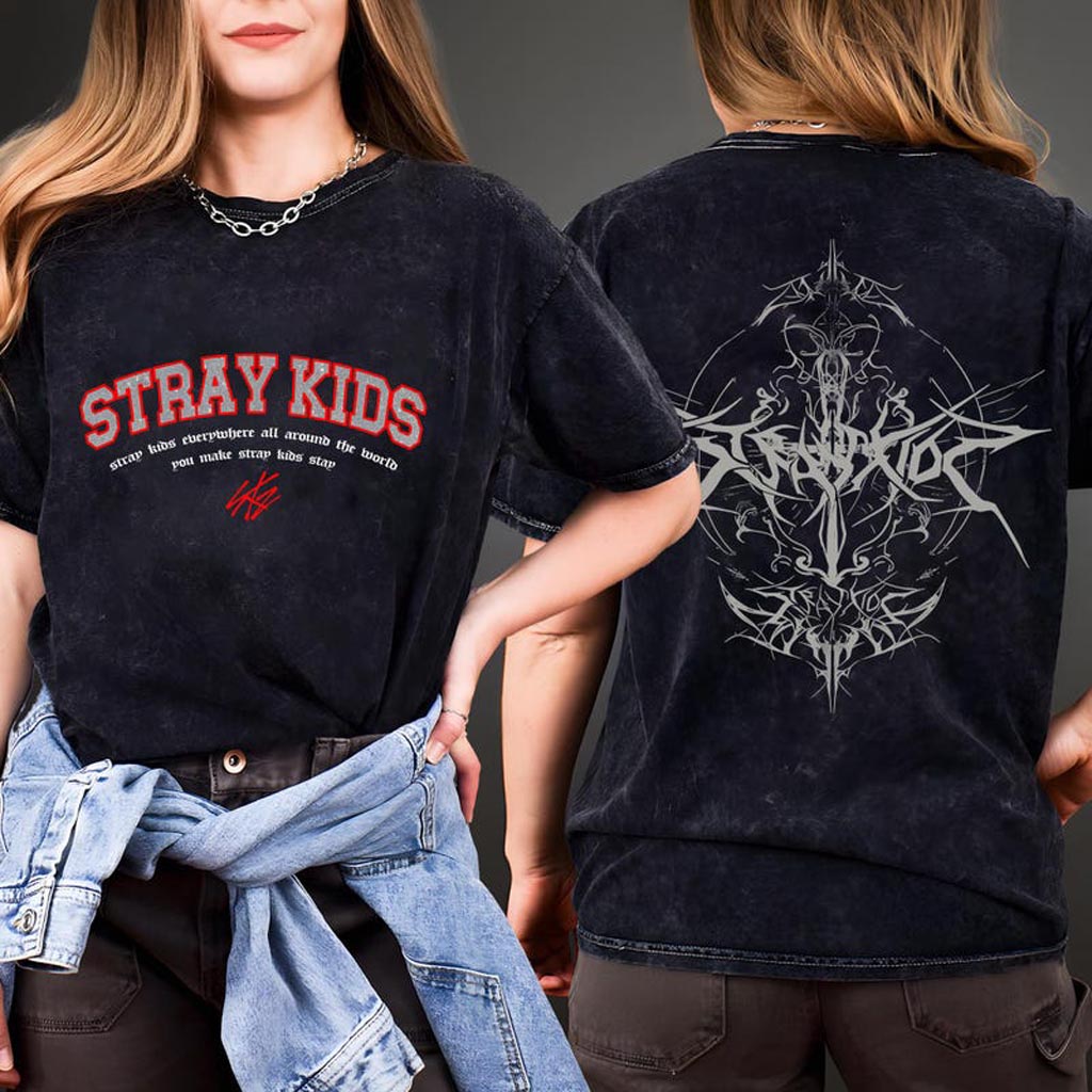 Stray Kids Domiate Mineral Wash Shirt Stray Kids Domiate World Tour Mineral T-Shirt Apparel