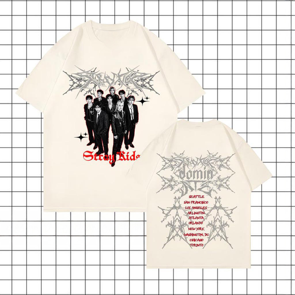 Stray Kids Domiate Tour in US Shirt 2025 Stray Kids Domiate World Tour List Shirt Stray Kids