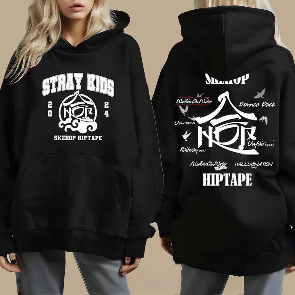 Stray Kids Hop Hoodie SKZHOP HIPTAPE Tracklist Sweatshirt Stray Kids Walkin on Water Shirt