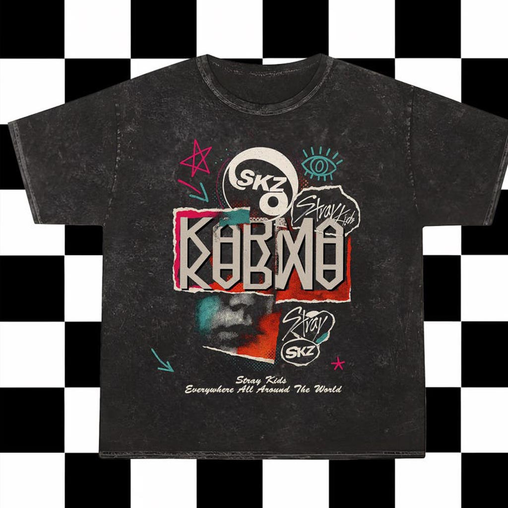 Stray Kids Karma Mineral Washed Shirt Vintage SKZ Karma Shirt Stray Kids Ceremony Merch