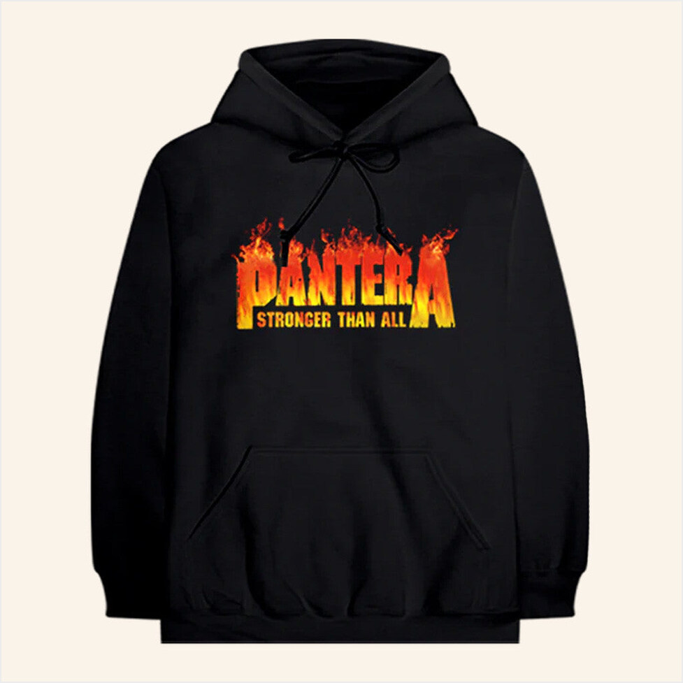 Stronger Than All Flames Hoodie Pantera Merch Gift Ideas For Him BFF Birthday Gifts