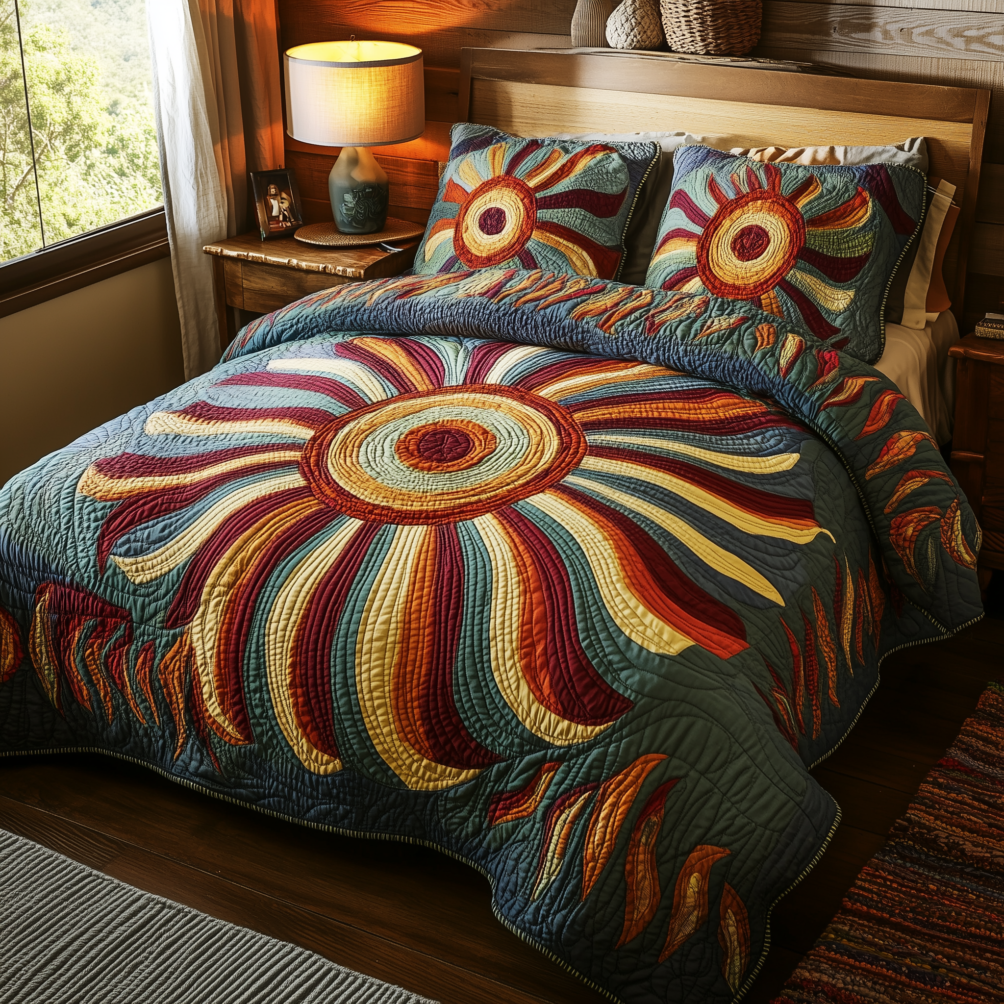 Stunning Sunshine Quilted Bedding Set Best Duvet Cover Bedspread Set First Mothers Day Gift Ideas