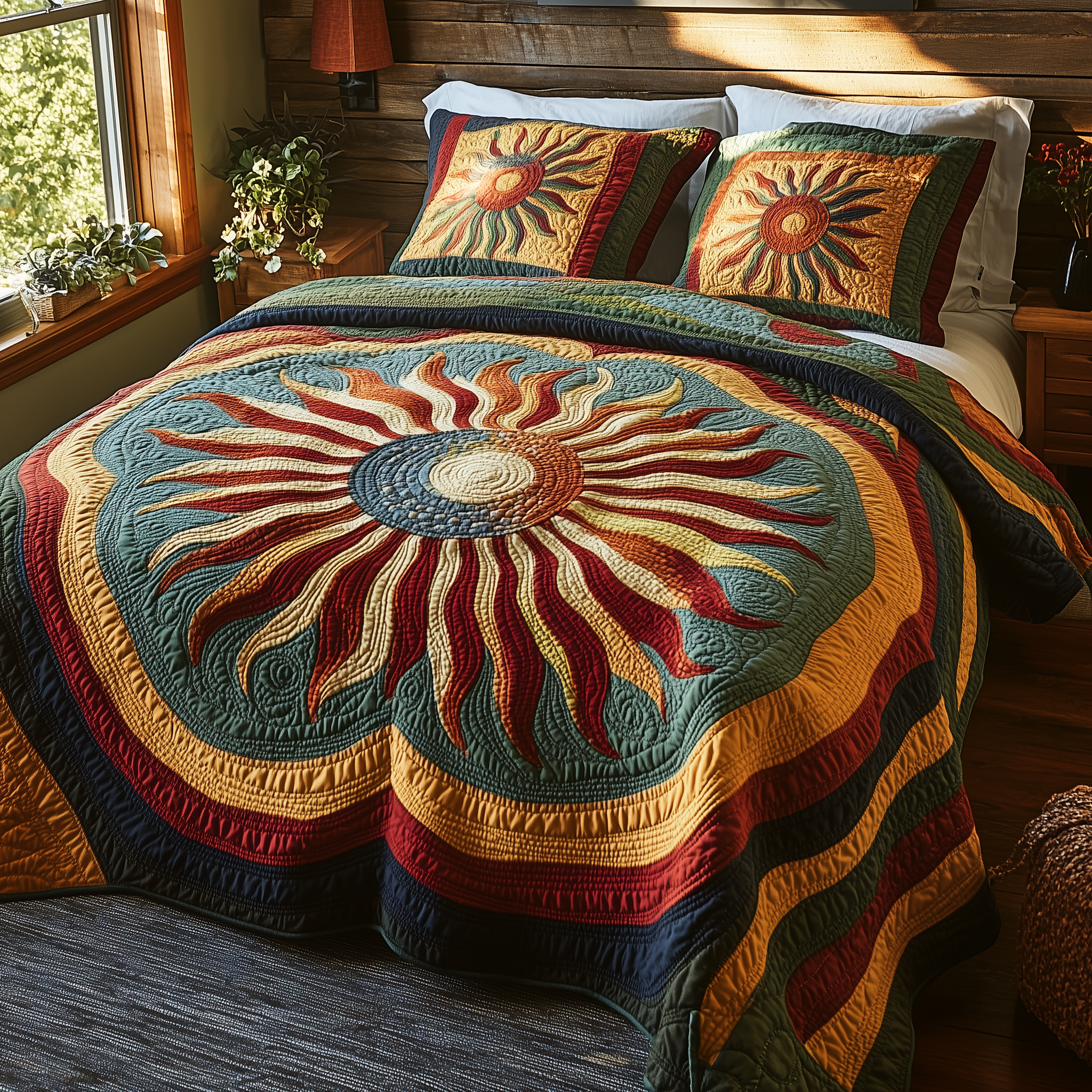 Stunning Sunshine Quilted Bedding Set Best Duvet Cover Bedspread Set Mother Daughter Gifts