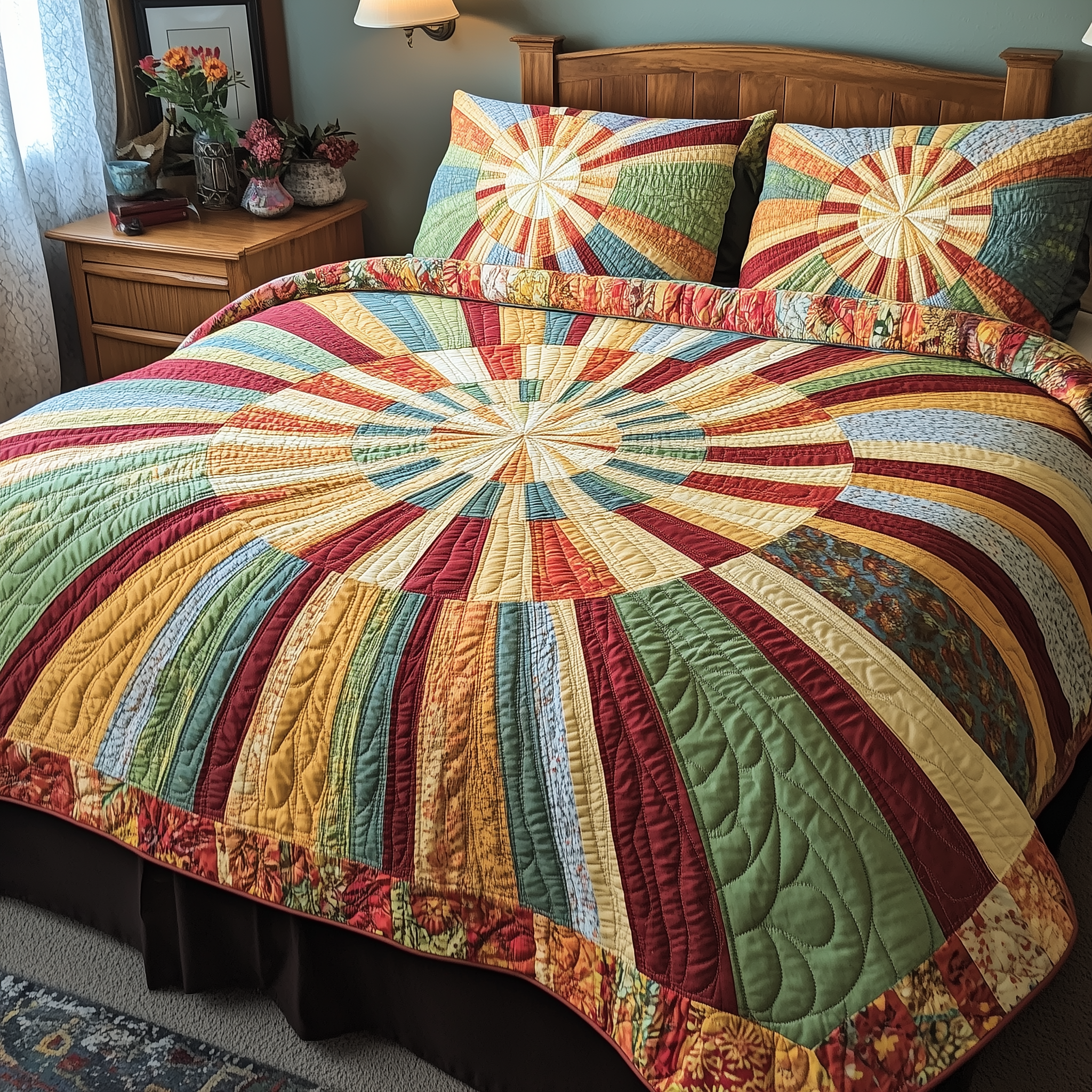 Stunning Sunshine Quilted Bedding Set Best Duvet Cover Bedspread Set Mother'sDay Gifts From Daughter