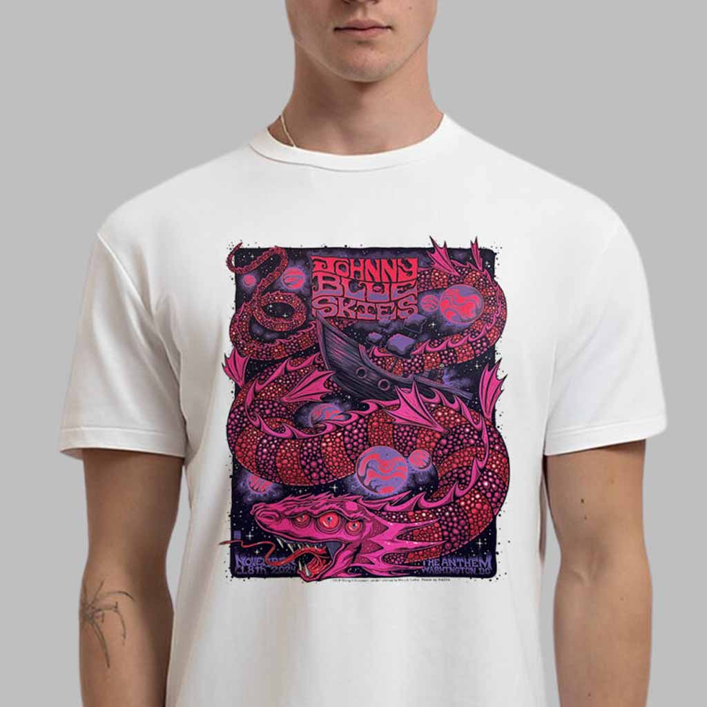 Sturgill Simpson Merch Johnny Blue Skies Poster For Show In Washington DC 2024 T-Shirt