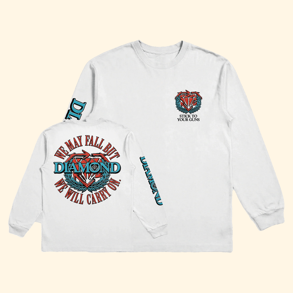STYG Diamond Long Sleeve Shirt Stick To Your Guns Merch Birthday Gift Idea for Dad Band Merch
