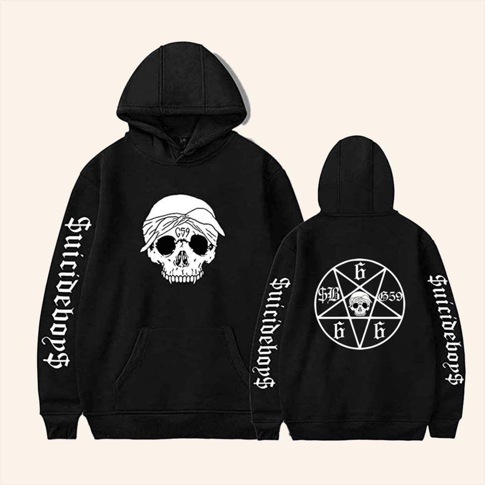 SuicideBoys Hoodie Suicide Boys Merch Skull G59 Record Black Hoodie Birthday Gifts For Women's