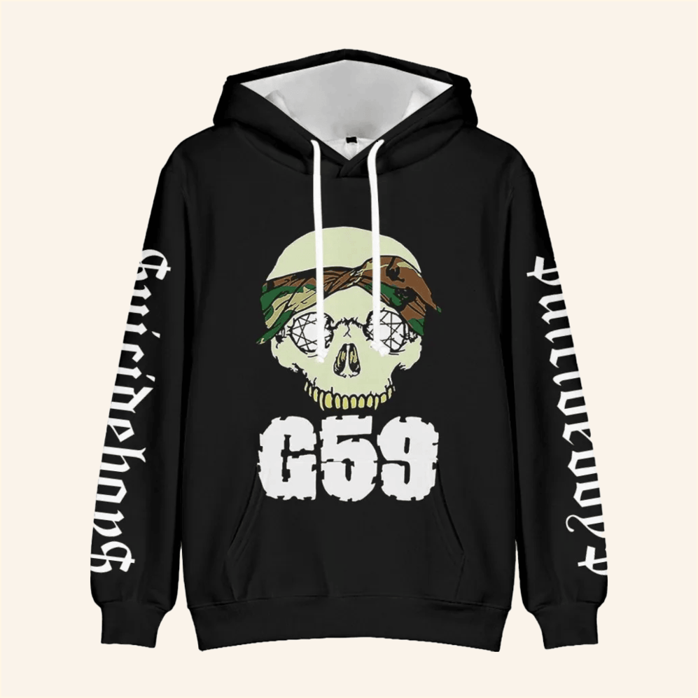 SuicideBoys Hoodie Suicide Boys Merch Skull G59 Records Hoodie Black Birthday Gifts For Fans