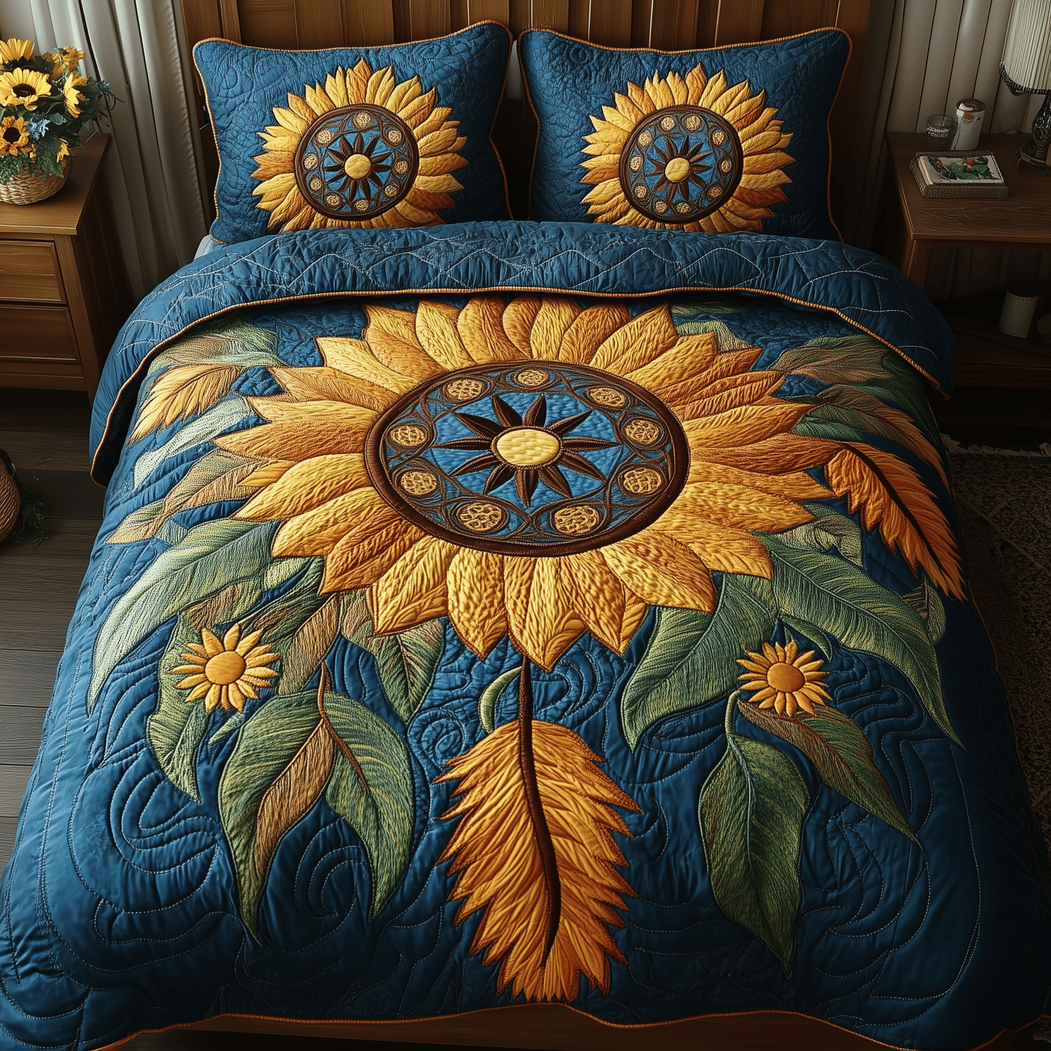 Sunshine Dreamcatcher Quilted Bedding Set Unique Duvet Cover Bedspread Set Nice Mother's Day Present For Wife