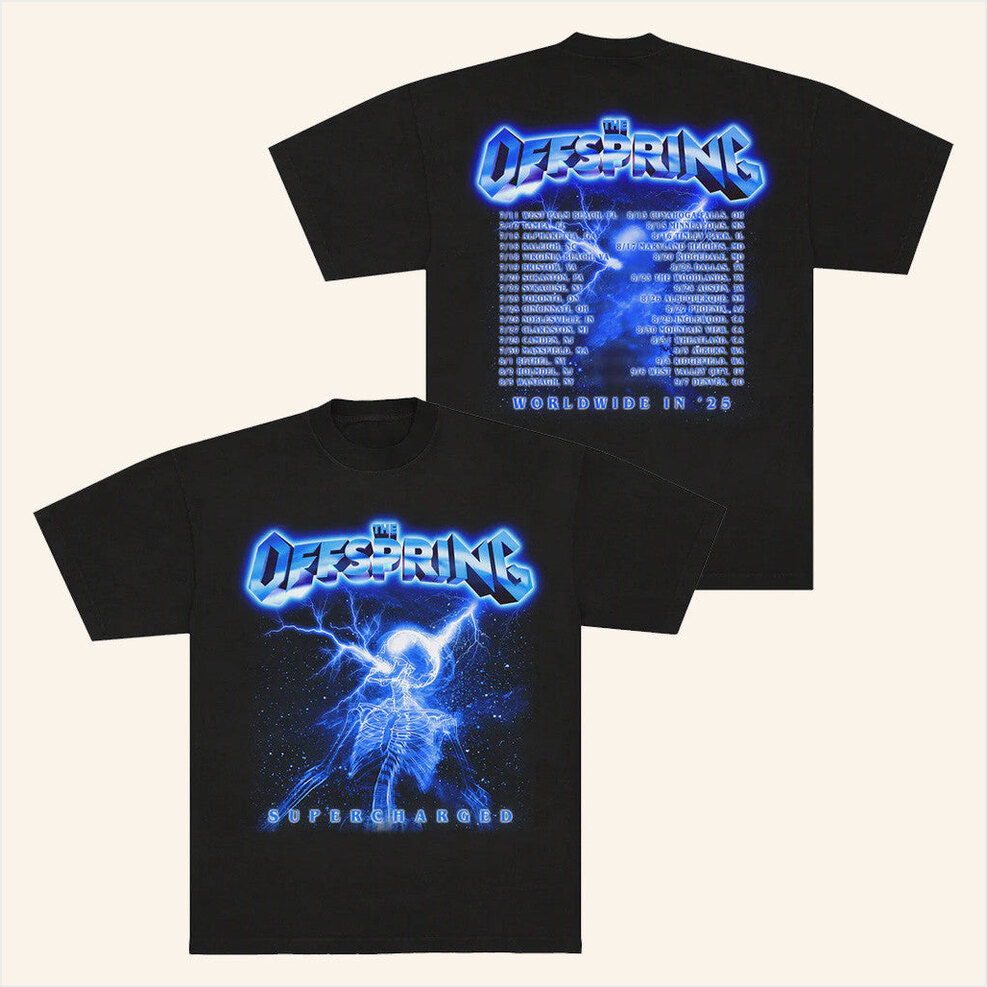 Supercharged Skeleton 2025 Tour T-Shirt Offspring Merch Birthday Gifts For Him BFF Gifts