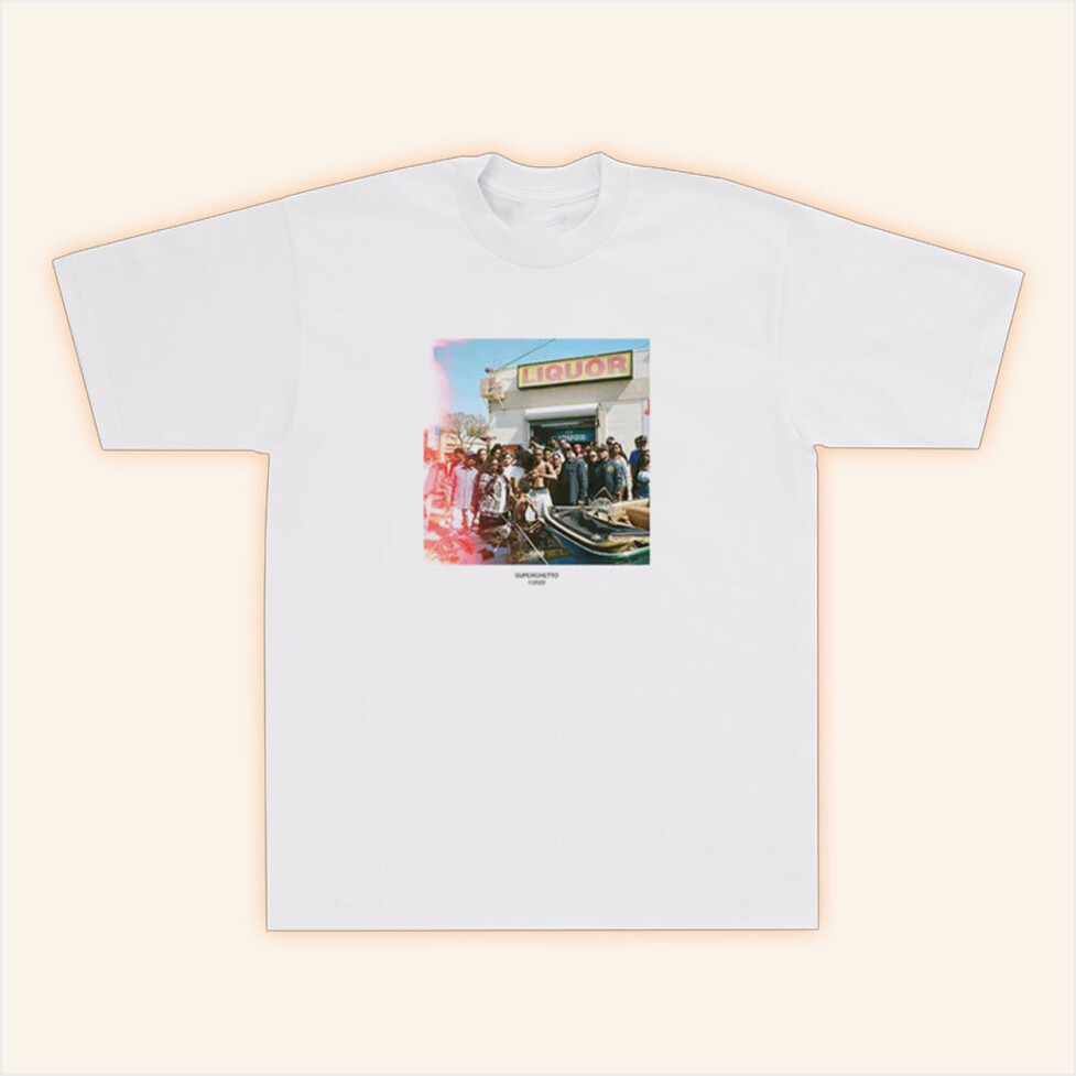 Superghetto Album Cover T-Shirt Buddy Merch White Gift Ideas For Husband Birthday Gifts For BFF