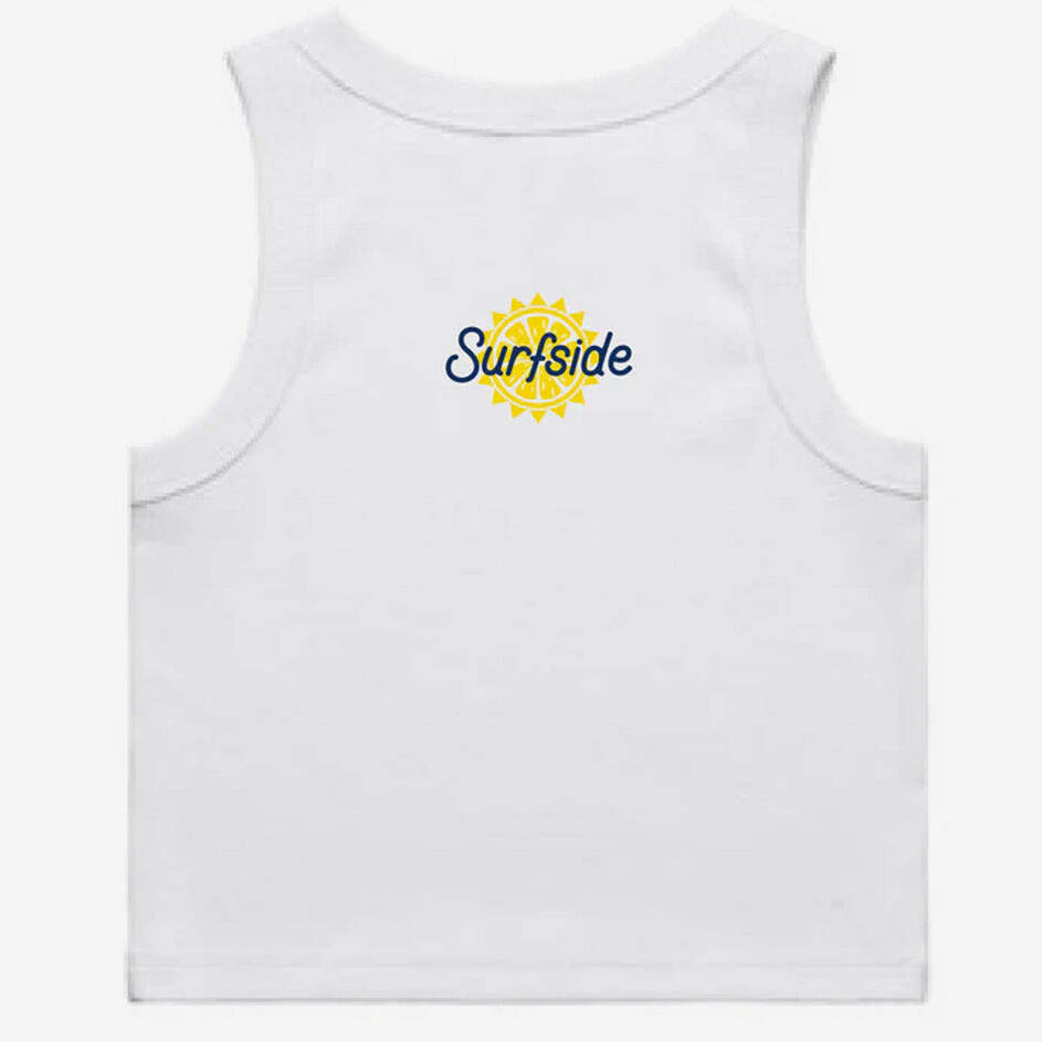 Surfside Merch Surfside Ribbed Cropped Tank Top White Gifts For Her Birthday Gifts For Besties