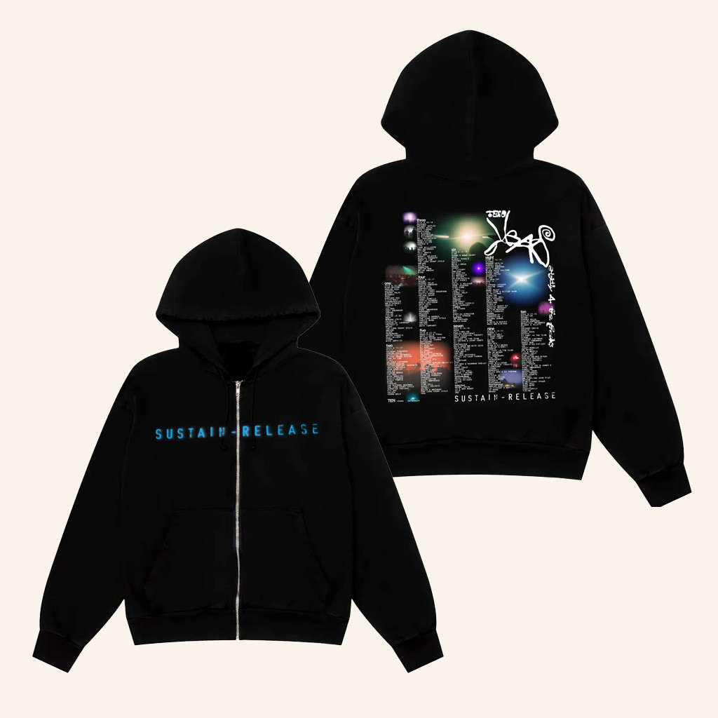Sustain Release Merch Year Ten Zip Hoodie Gift Ideas For Friends