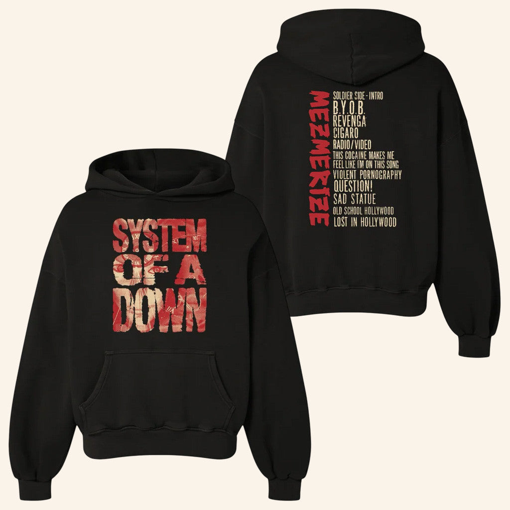 System Of A Down Merch Tour 2025 Mezmerize Tracklist Hoodie Gifts For Friends