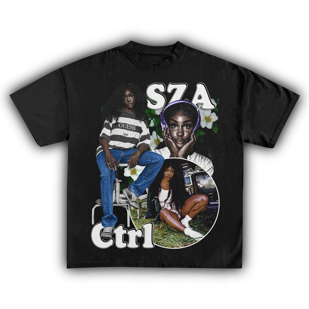 SZA Ctrl Black T-Shirt SZA Merch Gift Ideas For Music Lovers
