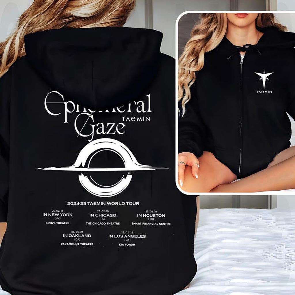 Taemin Ephemeral Gaze Zip Hoodie Ephemeral Gaze Taemin World Tour Hoodie Her Gifts
