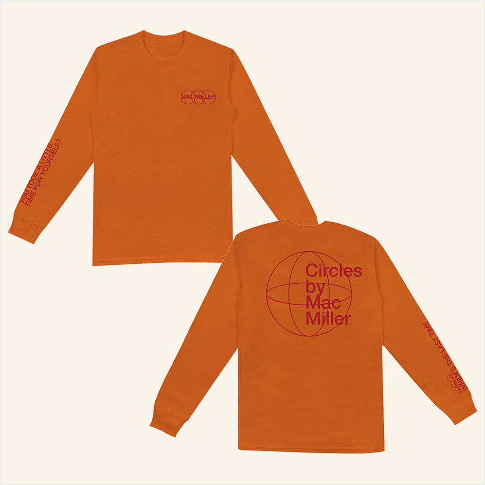 Take A Little Time Orange Long Sleeve Shirt Mac Miller Merch Birthday Gifts For Best Friend