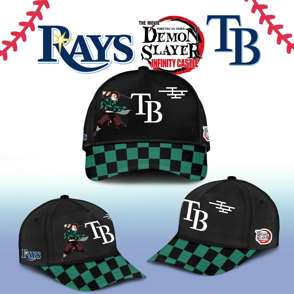 Tampa Bay Rays Demon Slayer Tanjiro Cap 2025 Gift Ideas For Baseball Fans