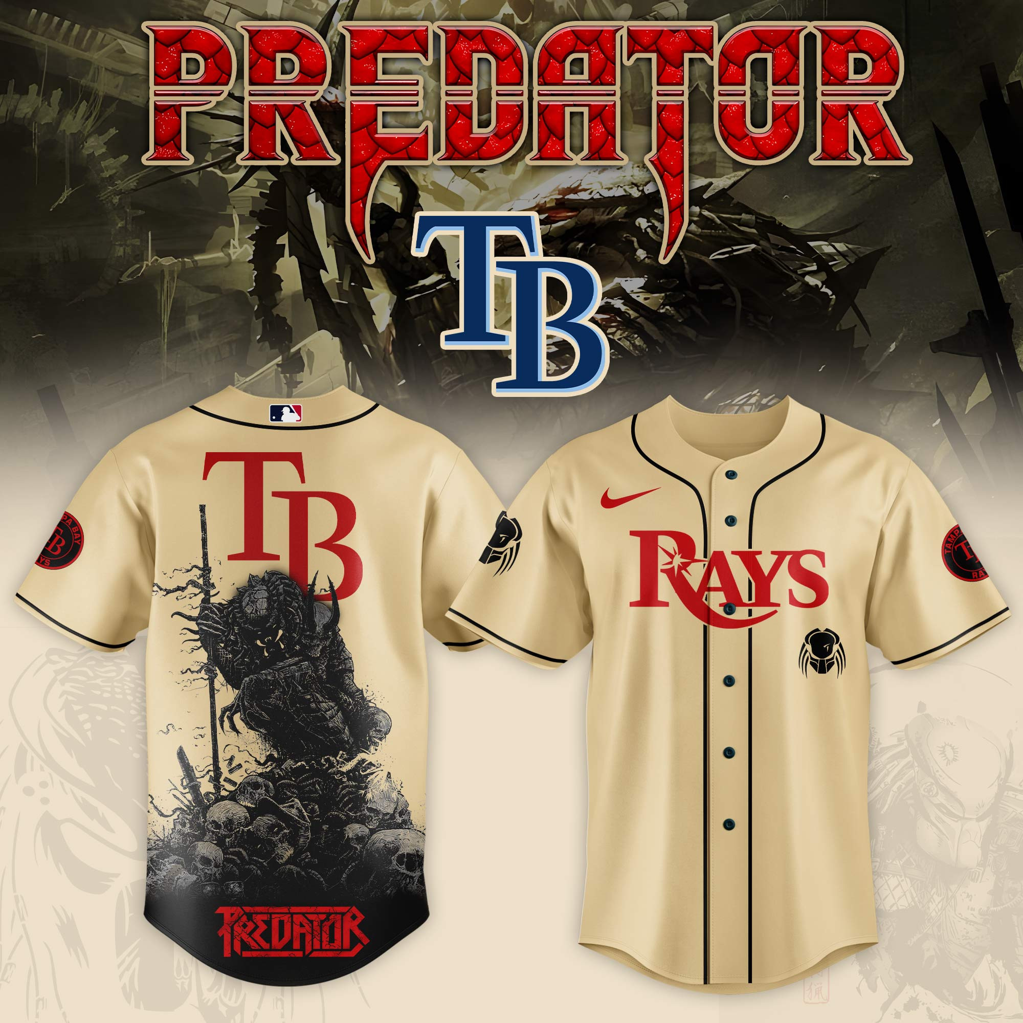 Tampa Bay Rays Mlb X Predator Baseball Jersey For Fans