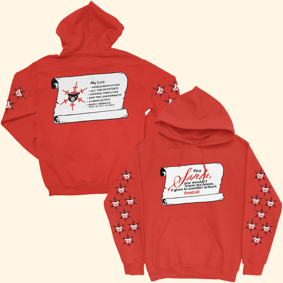 TB Hey Santa Hoodie Technoblade Merch Red Unique Dad Gifts For Father's Day Best Friend Gifts