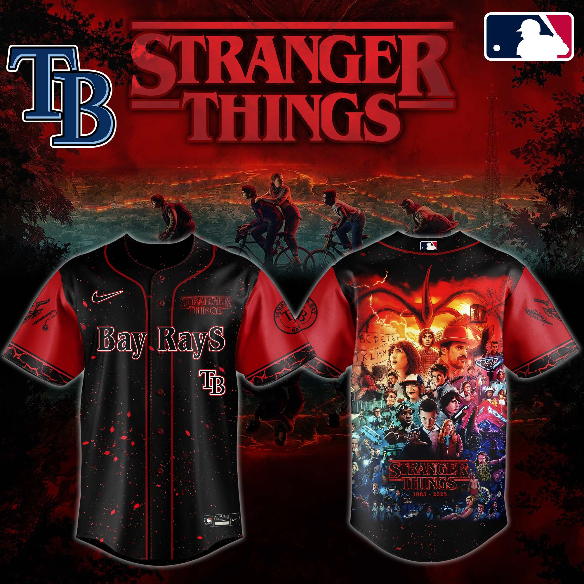 Tb Rays X Stranger Things Jersey 2025 Best Gifts For Baseball Fans