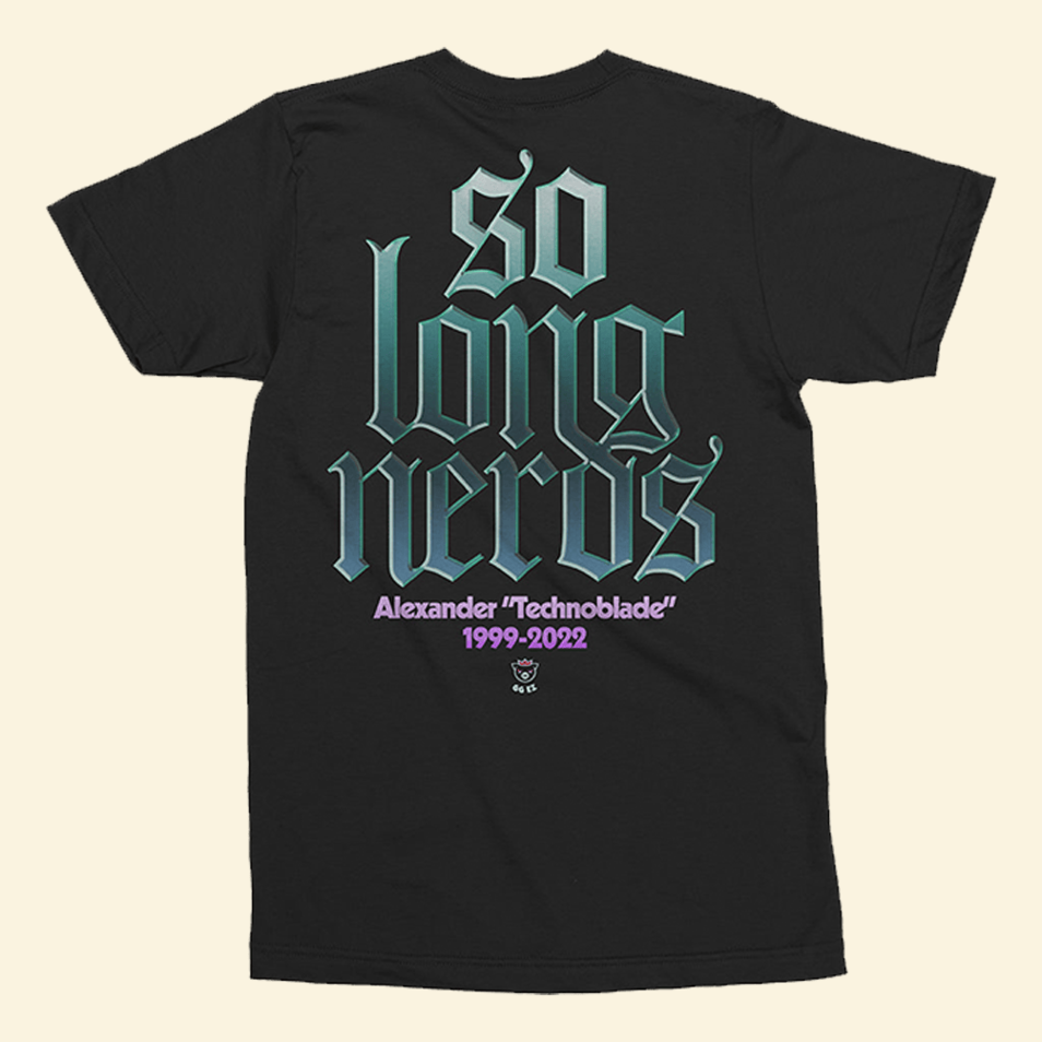 Technoblade So Long Nerds T-Shirt Technoblade Merch Father's Day Father's Day Gifts For Him