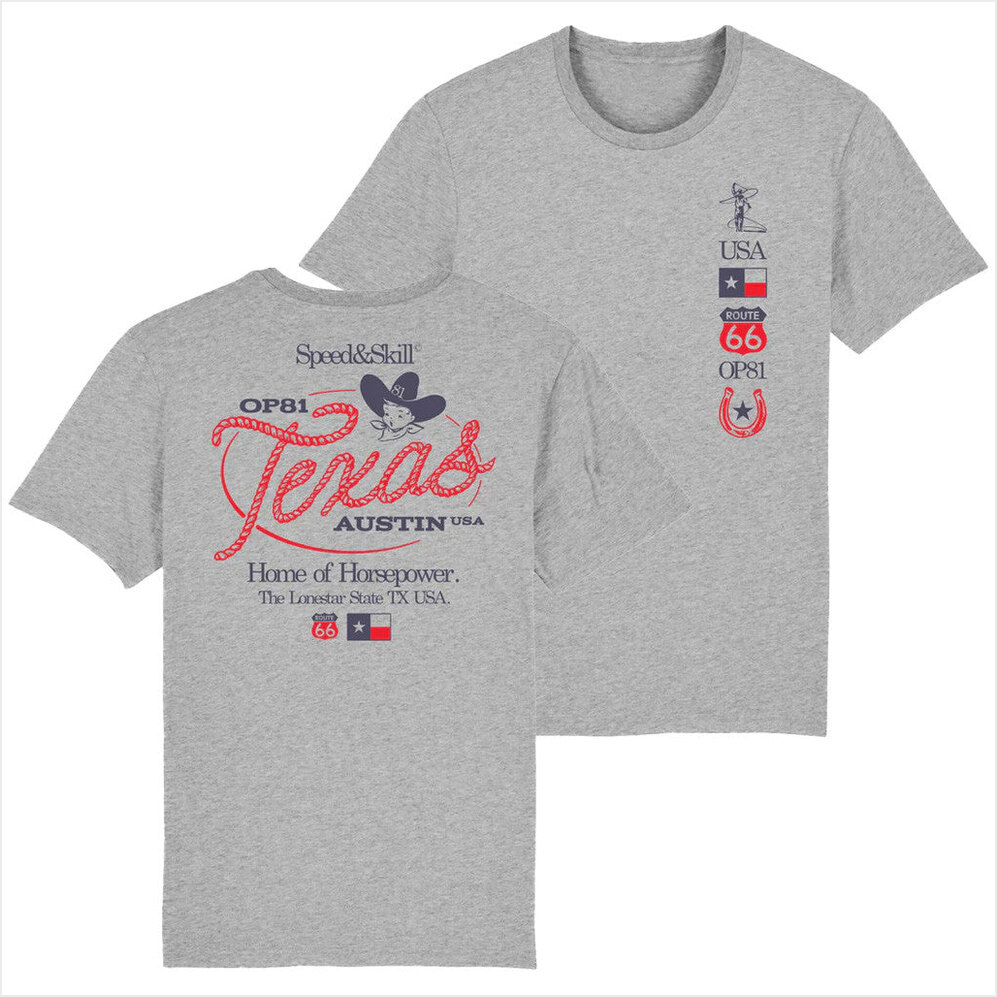 Texas 2024 T-Shirt Oscar Piastri Merch Grey Present For Dad BFF Birthday Gifts Ideas