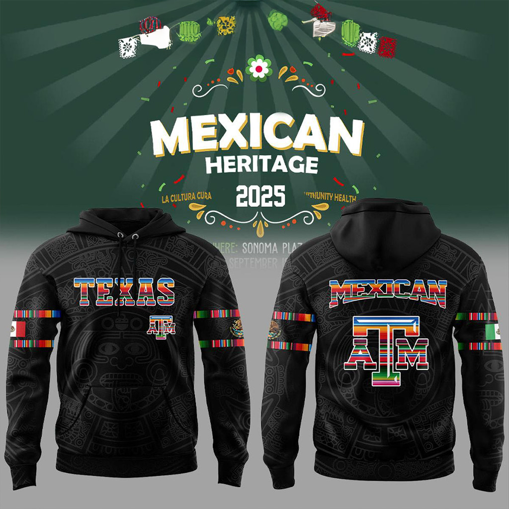 Texas Am Aggies Mexican Heritage Night 2025 Hoodie Texas Am Merch Gifts For Adults