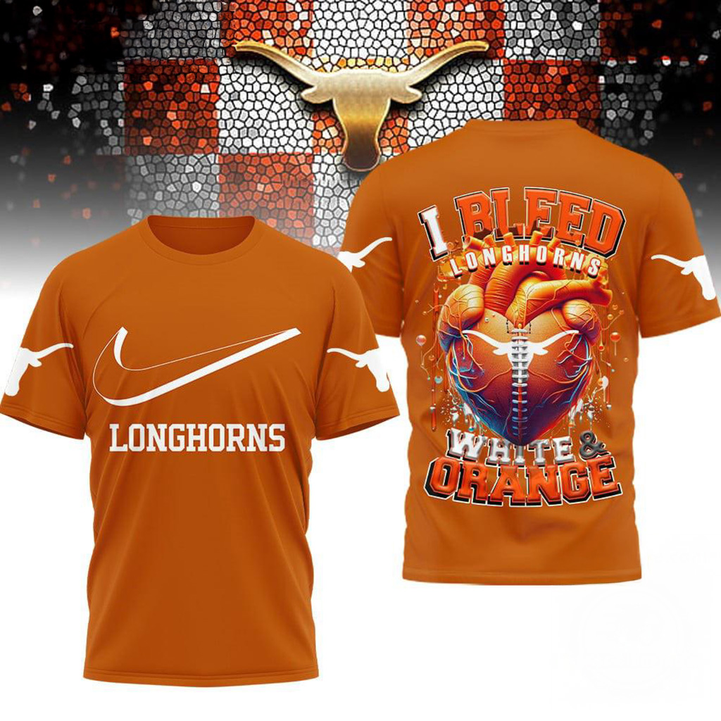 Texas Longhorns 2025 NCAA I Bleed Shirt Texas Longhorns Merch Gift For Football Lovers
