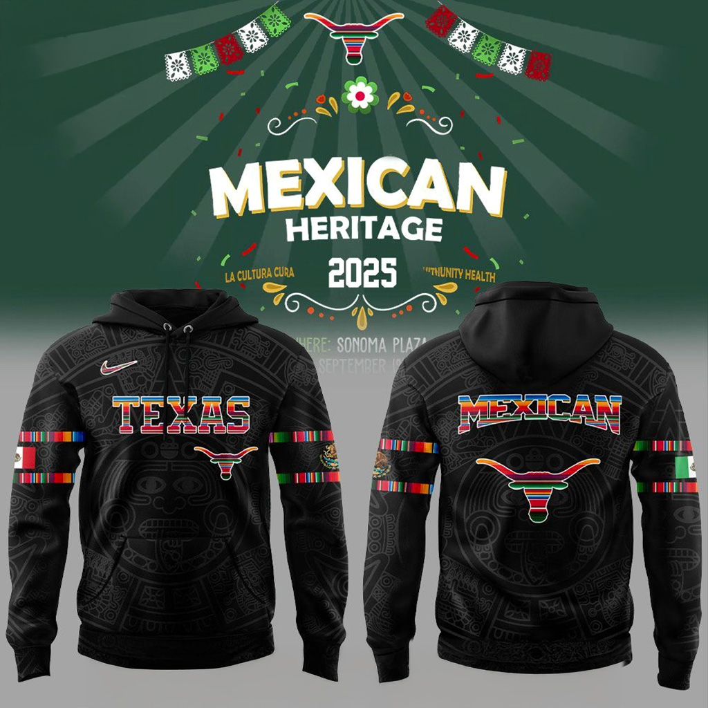 Texas Longhorns Mexican Heritage Night 2025 Hoodie Texas Longhorns Merch Gifts For Him