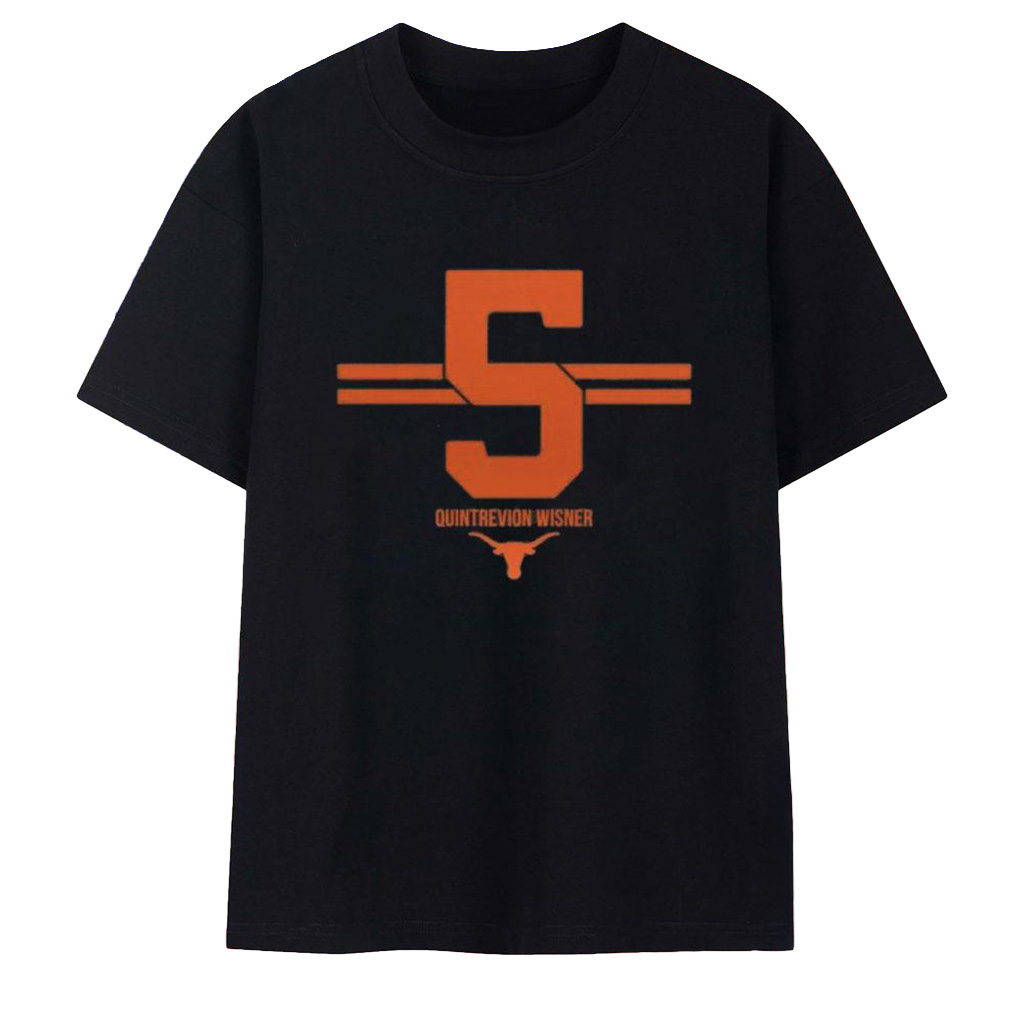 Texas Longhorns Quintrevion Wisner 5 NumberStripe T-Shirt Texas Longhorns Merch Fans Gifts