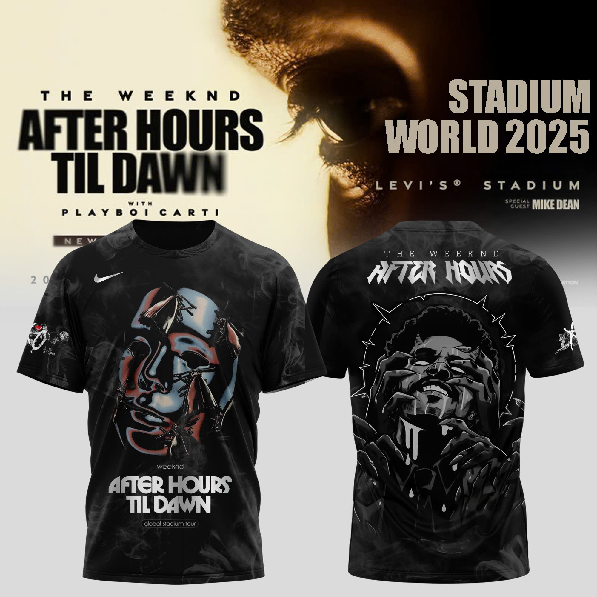 Texas Rangers X The Weeknd T-shirt After Hours Til Dawn 2025 Stadium Tour Merch Fans Gift