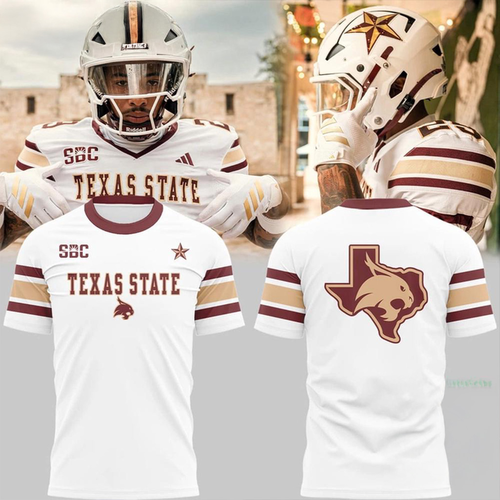 Texas State Bobcats Football 2025 New Uniform T-Shirt Bobcats Merch Gifts For Boyfriend