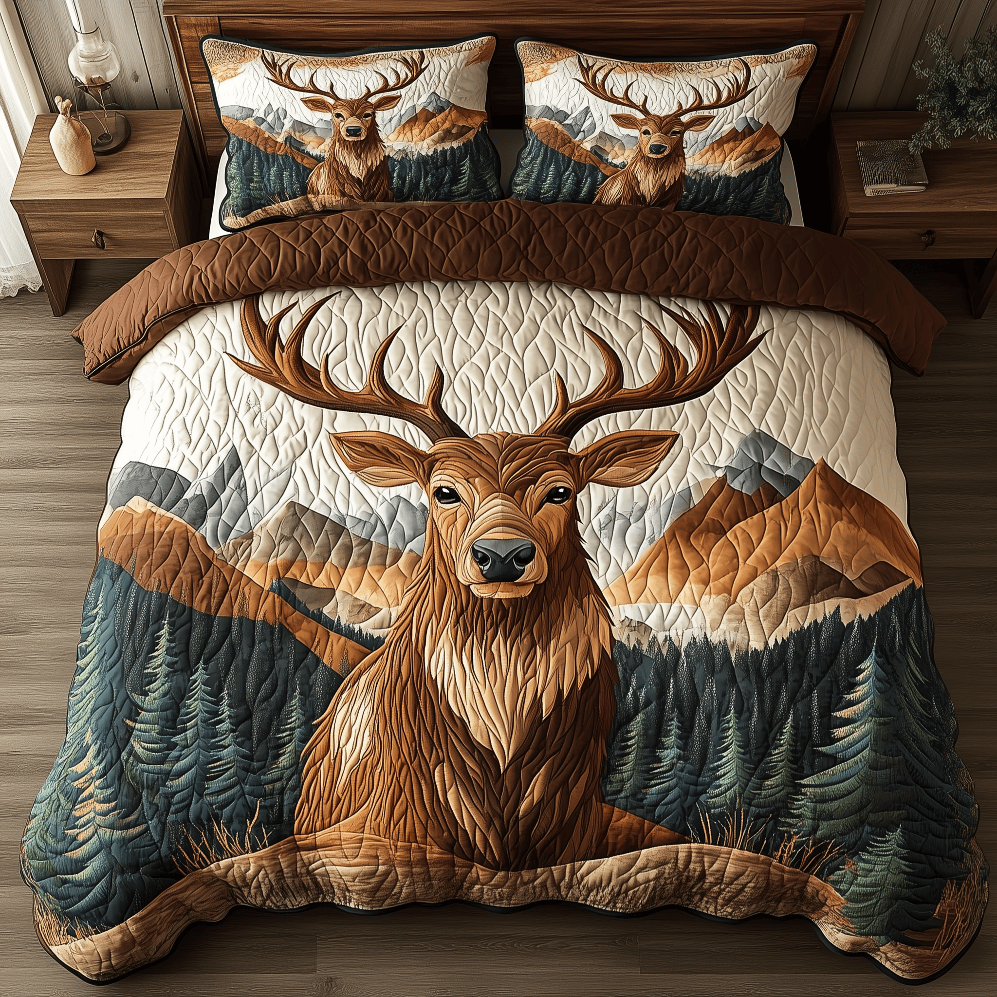 The Antler King Quilted Bedding Set Duvet Cover Best Mother Daughter Presents