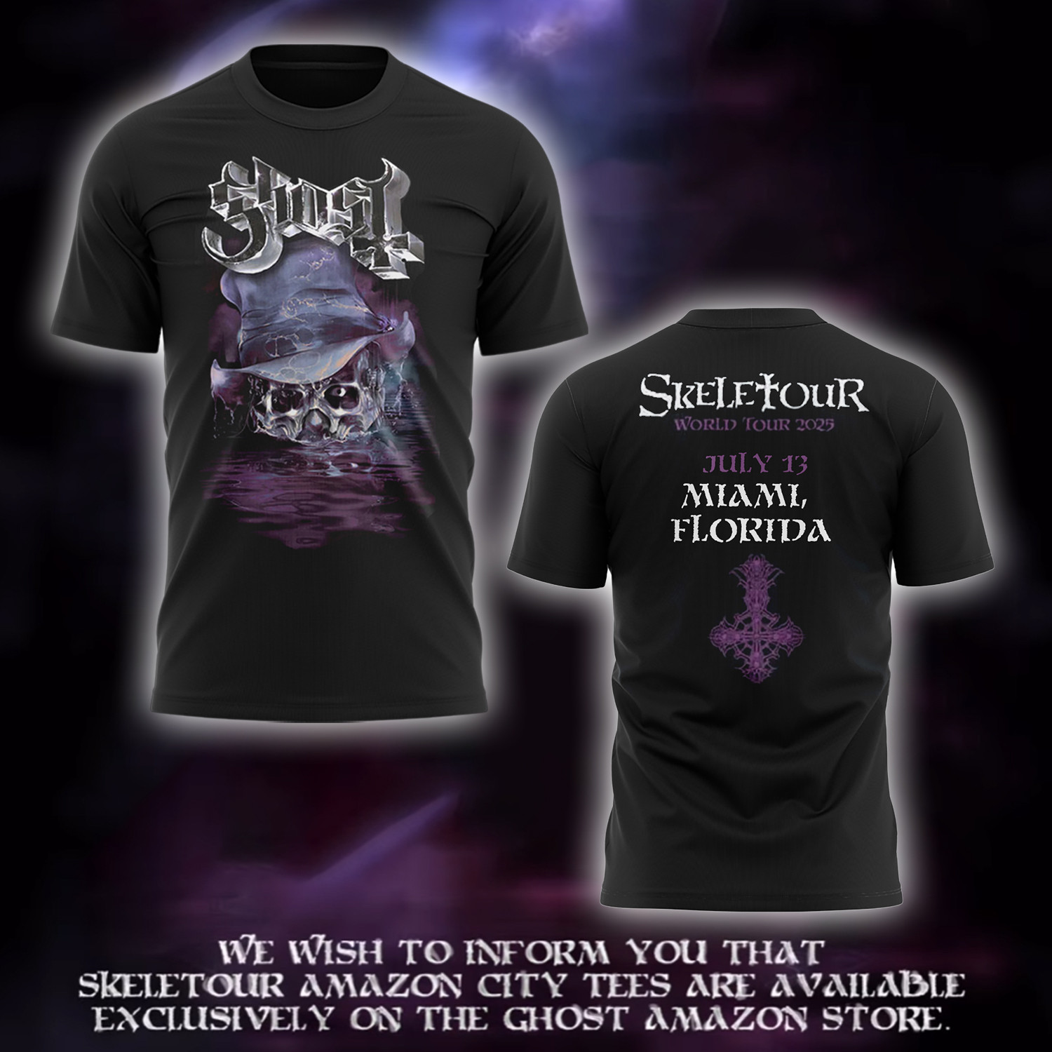 The Band Ghost The Skeletour At Miami Shirt Gifts For Music Lovers