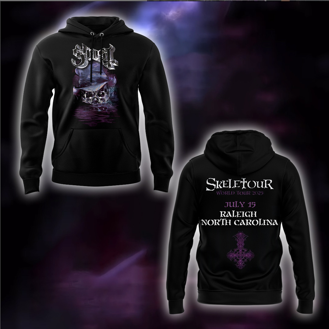 The Band Ghost The Skeletour At Raleigh Hoodie Gifts For Music Enthusiasts