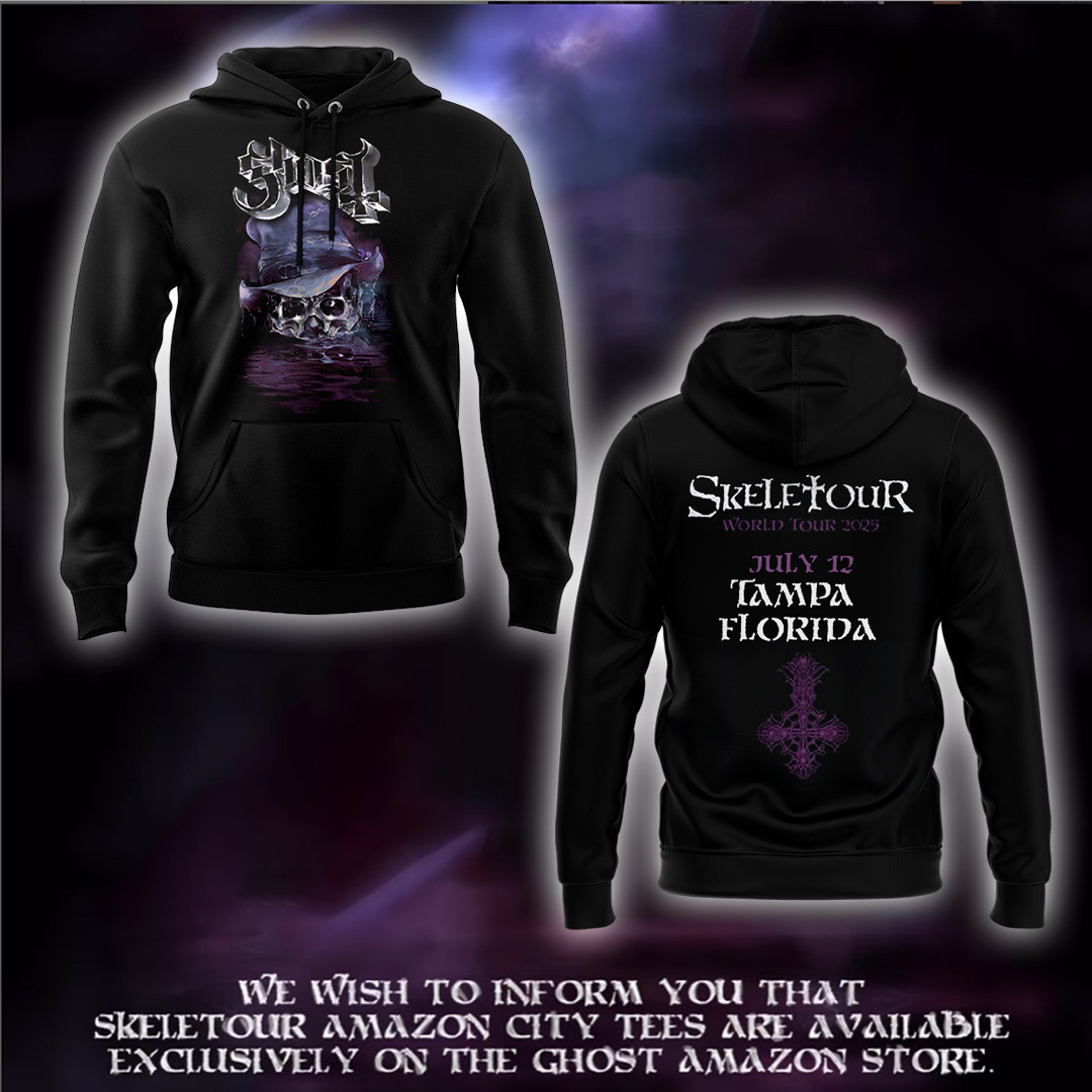 The Band Ghost The Skeletour At Tampa Hoodie Music Gift Ideas For Guys