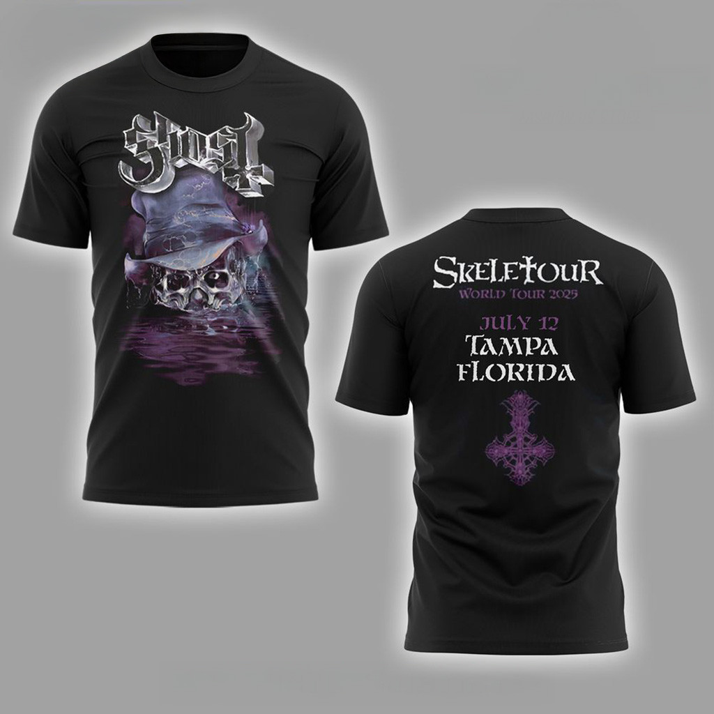 The Band Ghost The Skeletour World Tour 2025 At Tampa Shirt Ghost Merch Gifts For Dad