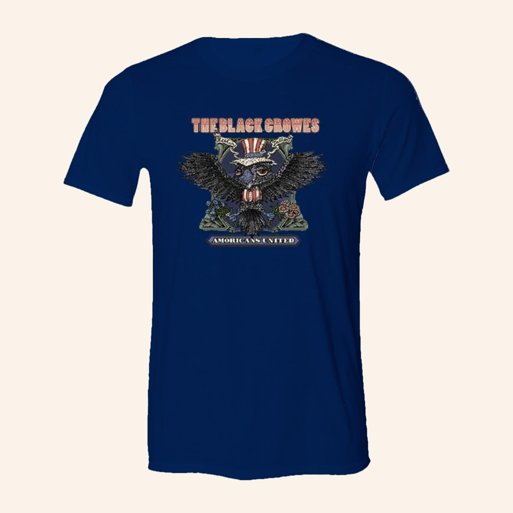 The Black Crowes Merch Amoricans United Blue T-Shirt Gifts For Dad