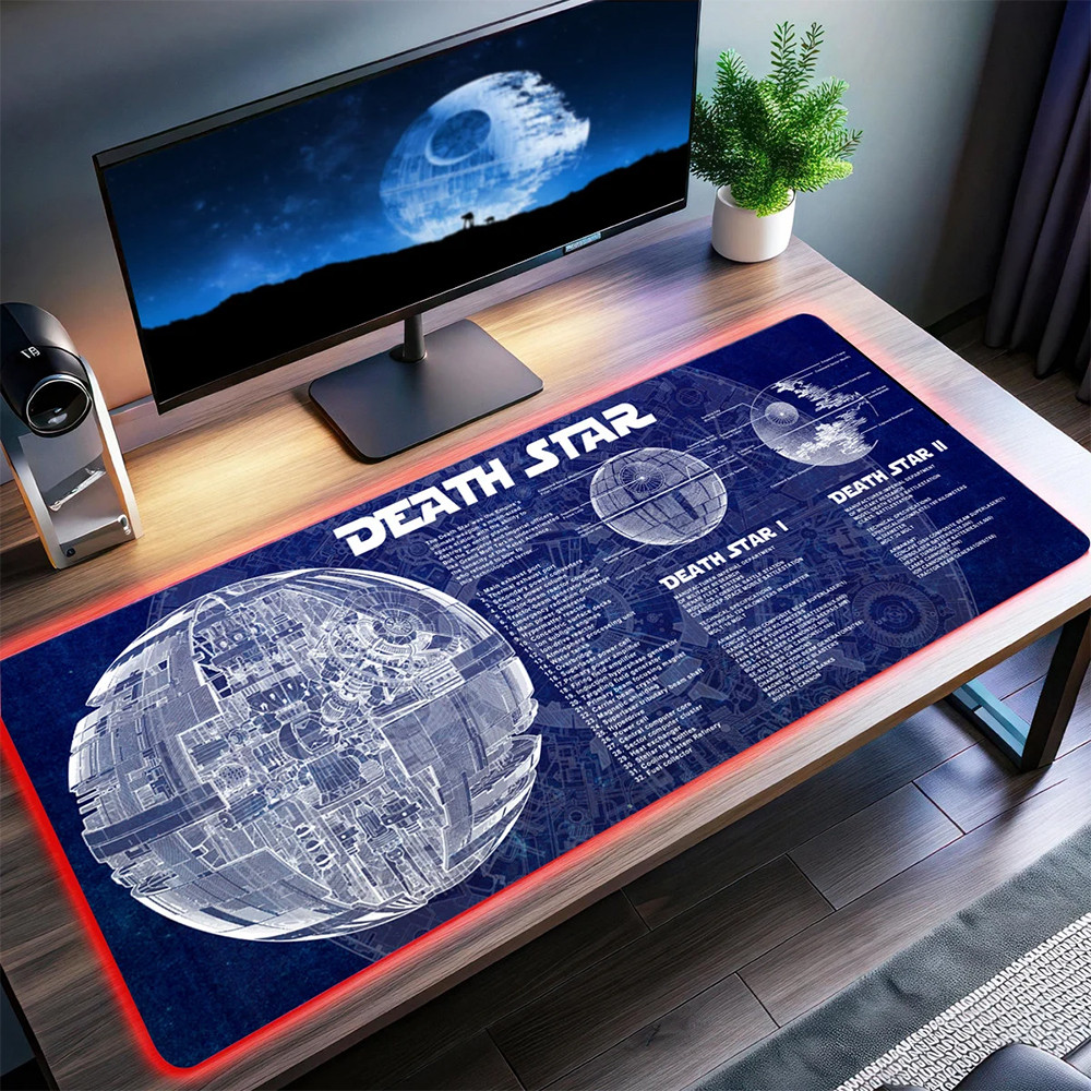 The Death Star Blueprint Desk Mat Gift Ideas For Fans Men Women