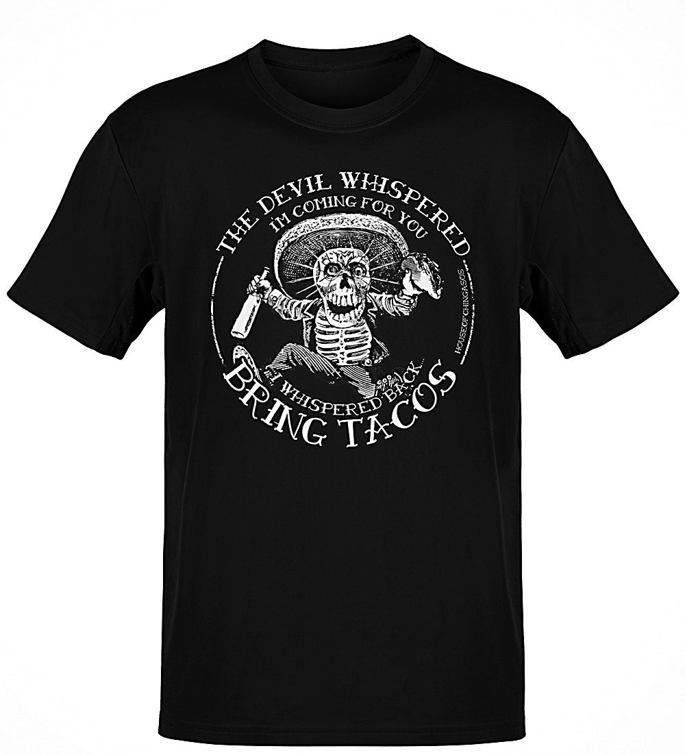 The Devil Whispered Tacos Old School T-shirt Gifts For Him