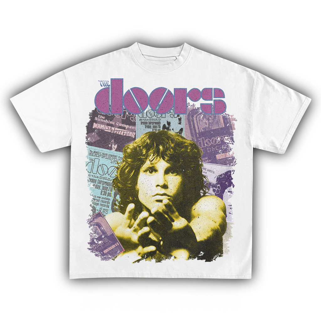 The Doors Vintage White T-Shirt The Doors Merch Birthday Gifts For Music Lovers