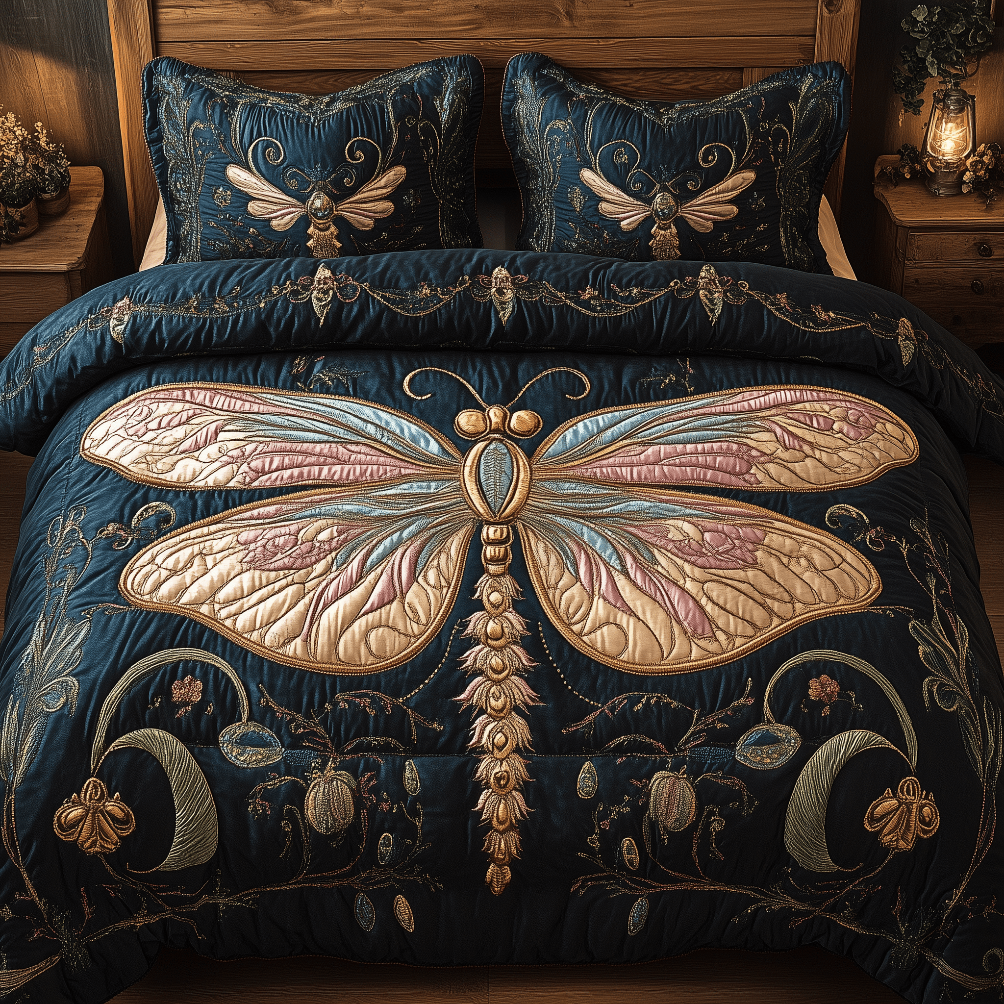 The Enchanted Flutter Quilted Bedding Set Duvet Cover Bedspread Set Item Best Father's Day Gifts