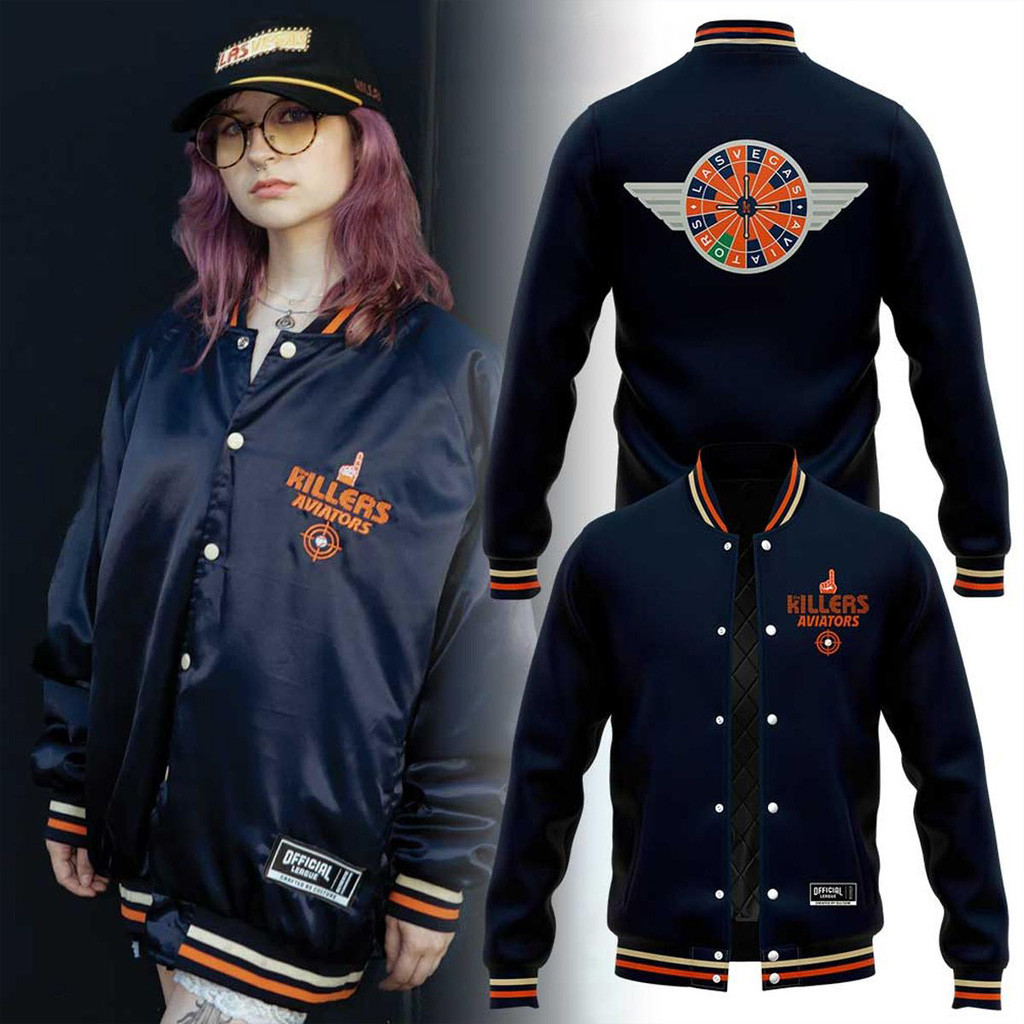 The Killers X Las Vegas Aviators Navy Baseball Jacket Fan Merch Gift For Wife