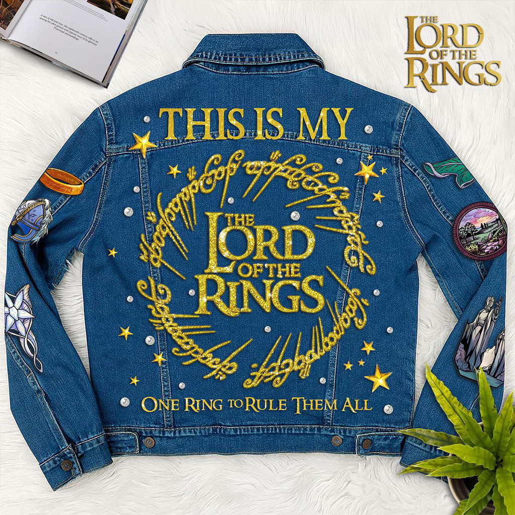 The Lord Of The Rings One Ring To Rule Them All Denim Jacket The Lord Of The Rings Merch