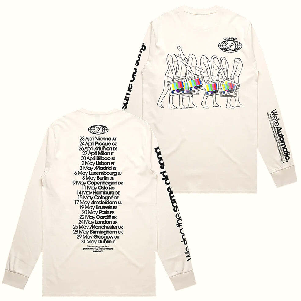 The Lumineers Merch Automatic Tour Long Sleeve Shirt Presents For Boyfriend Gifts For Friends